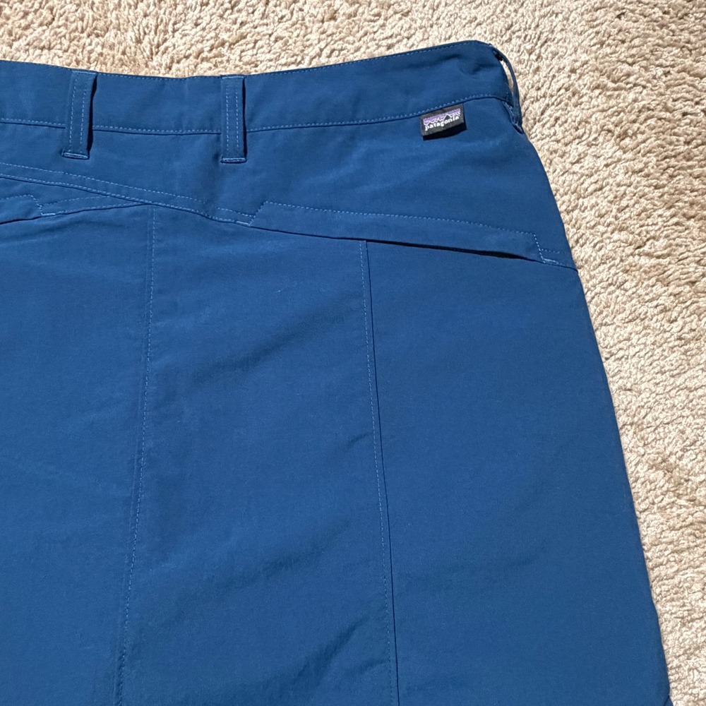 Patagonia Happy Hike‎ Skort Womens 14 Blue Hiking Active Skirt Built-in Shorts - Picture 4 of 8